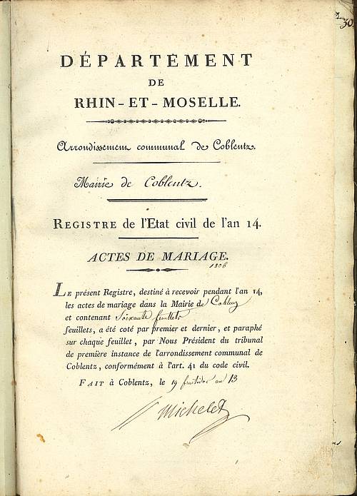 Zweisprachiges Formblatt (Stadtarchiv Koblenz 623,2 Zivilstandsregister für das Jahr 1807). Formblatt__1_.jpg