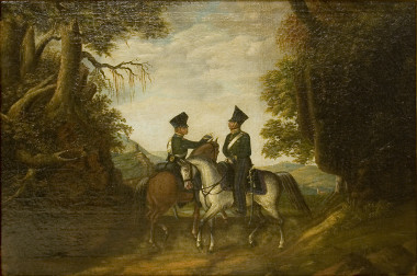 Gemälde: Zwei preußische Armee-Gendarme