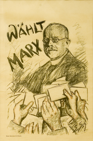 Wahlplakat: Wilhelm Marx